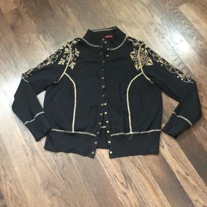 Bashara Lesser Snap front cotton cardigan